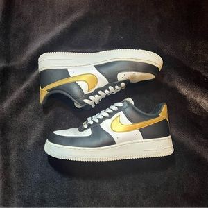 Nike Air Force 1 Low - CZ9189-001 Black White Metallic Gold - Men’s